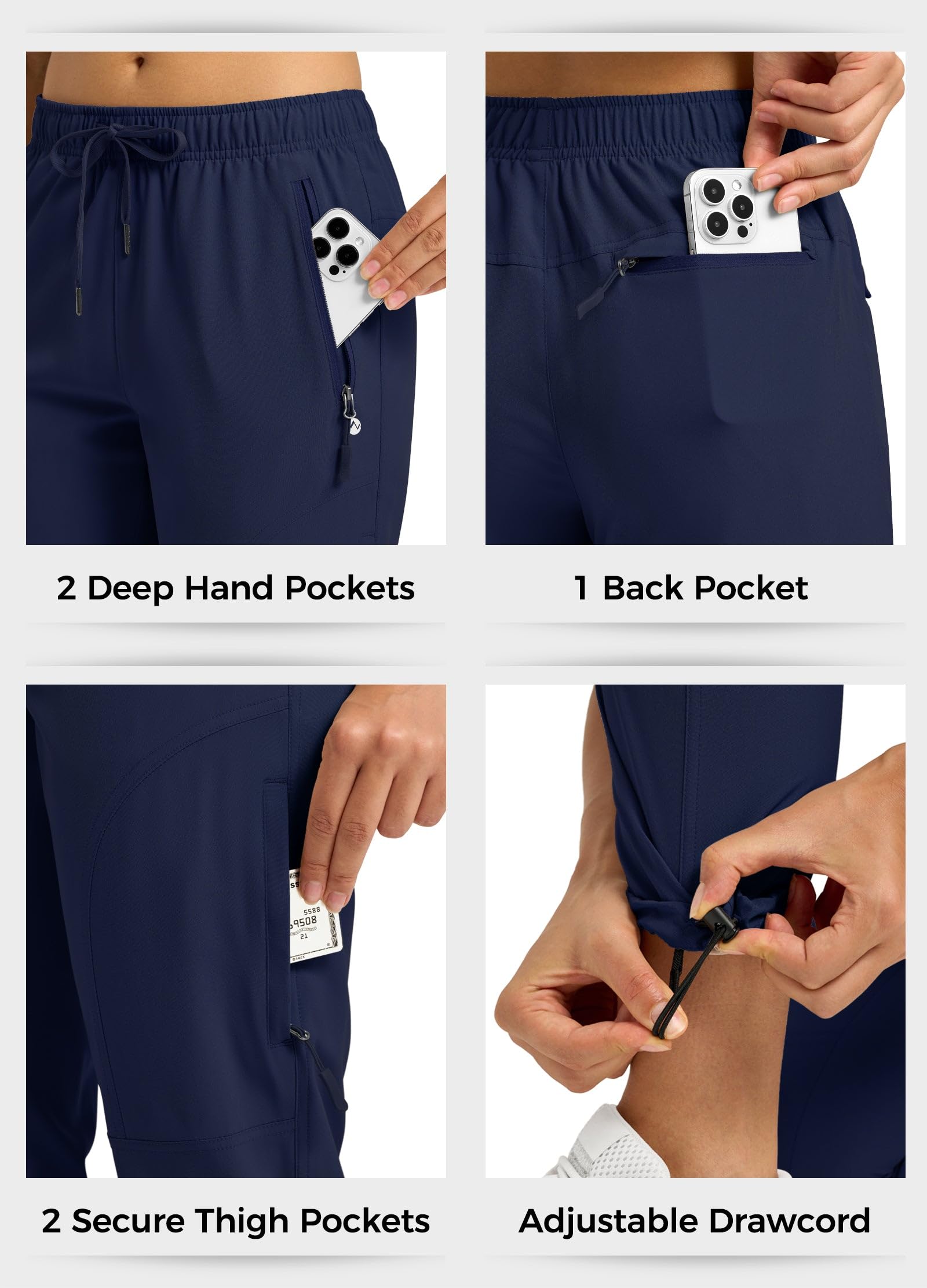Willit Women's Hiking Pants UPF50 sun protection—shield from UV rays on exposed trails