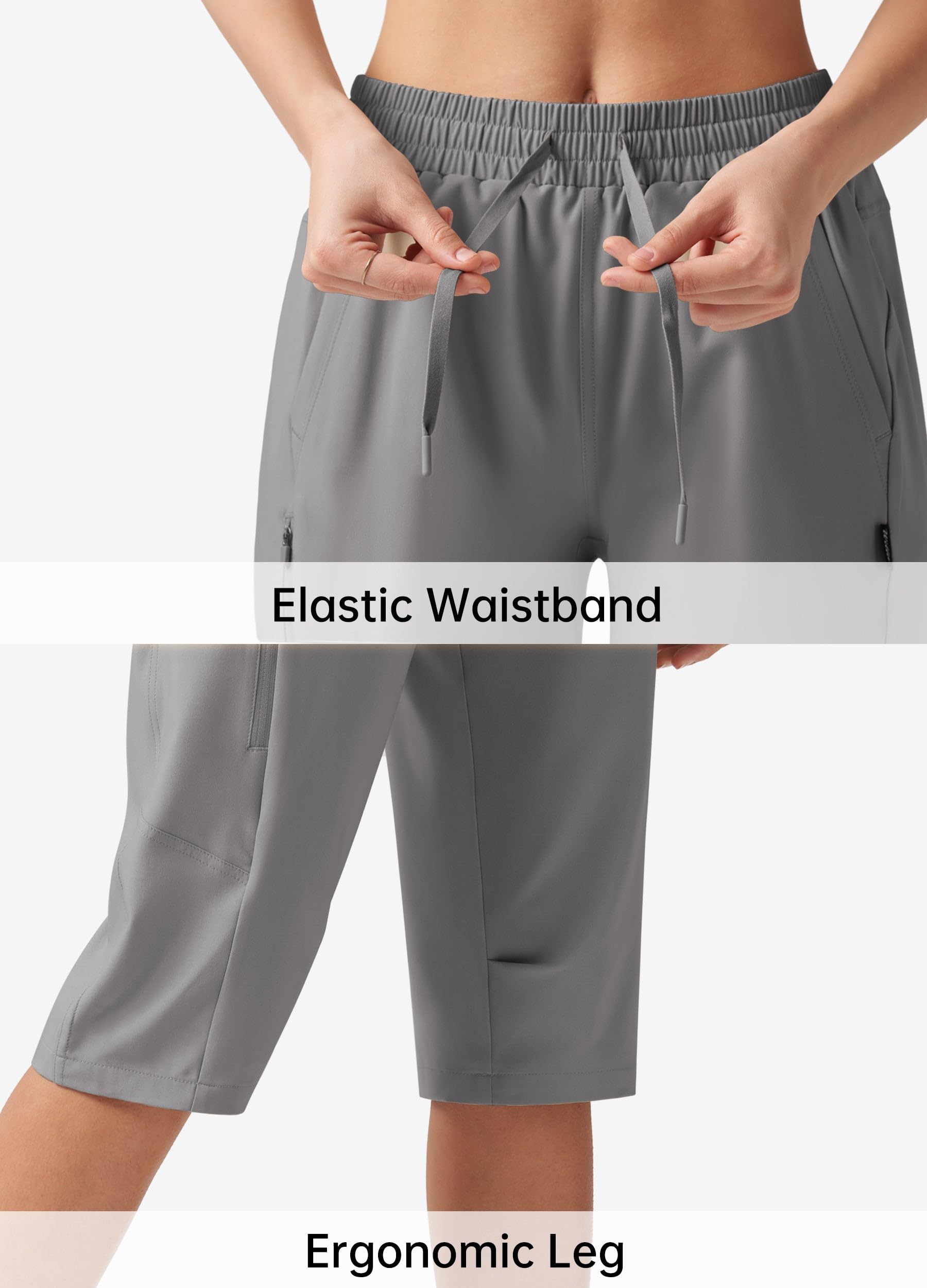 Willit elastic drawstring waistband ensures a secure, comfortable fit.