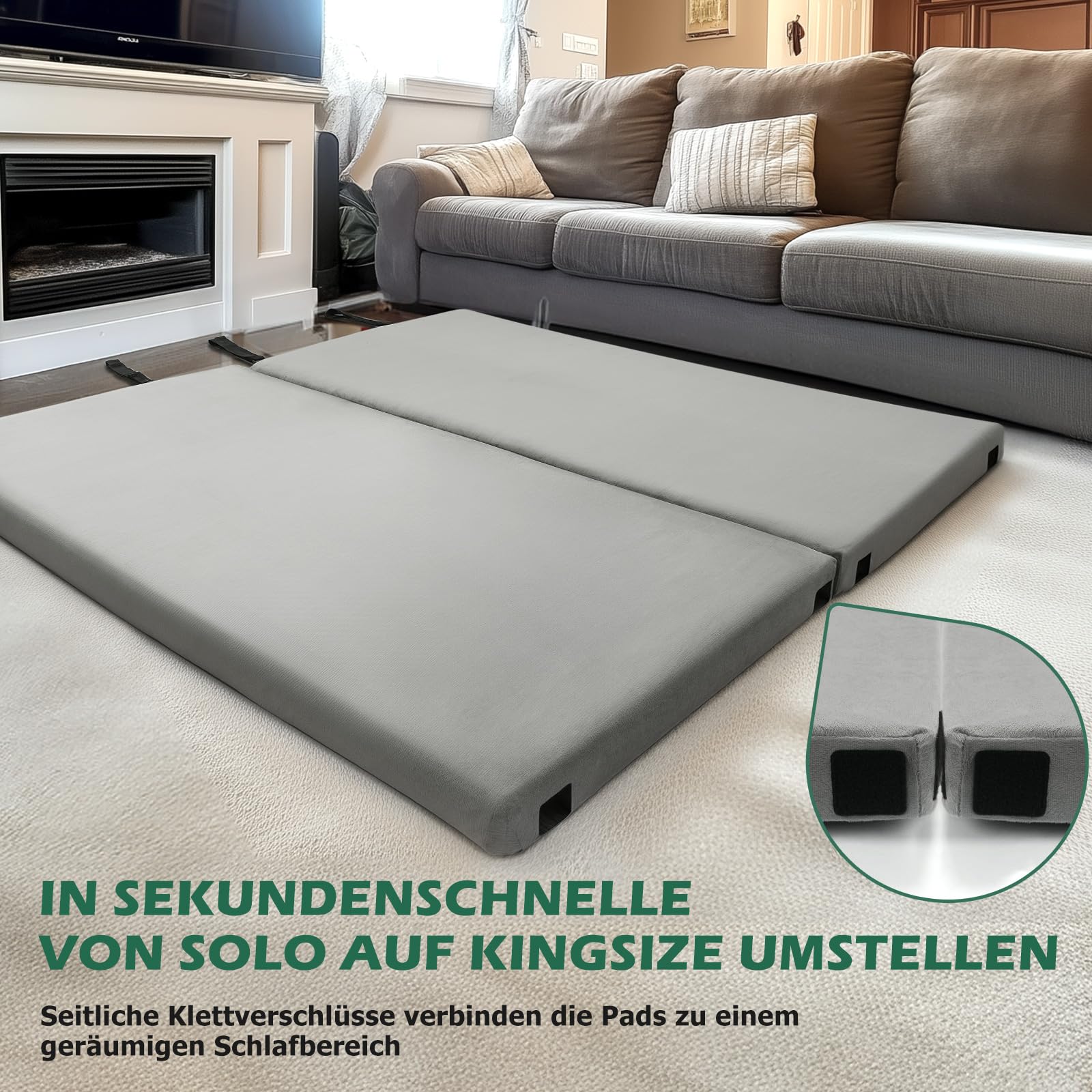 Willpo camping mattress anti-slip bottom keeps the pad stable on various floors.