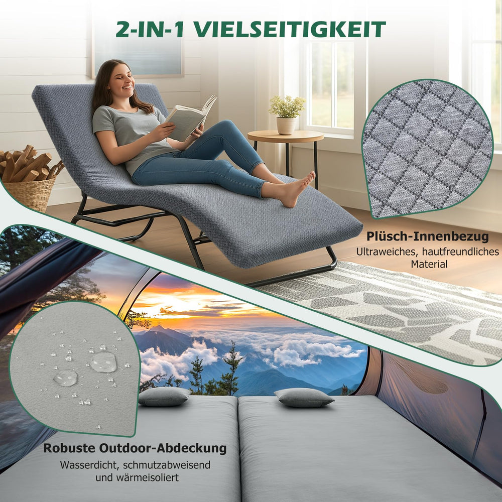 Willpo portable sleeping pad with travel bag is ideal for car camping and sleepovers.