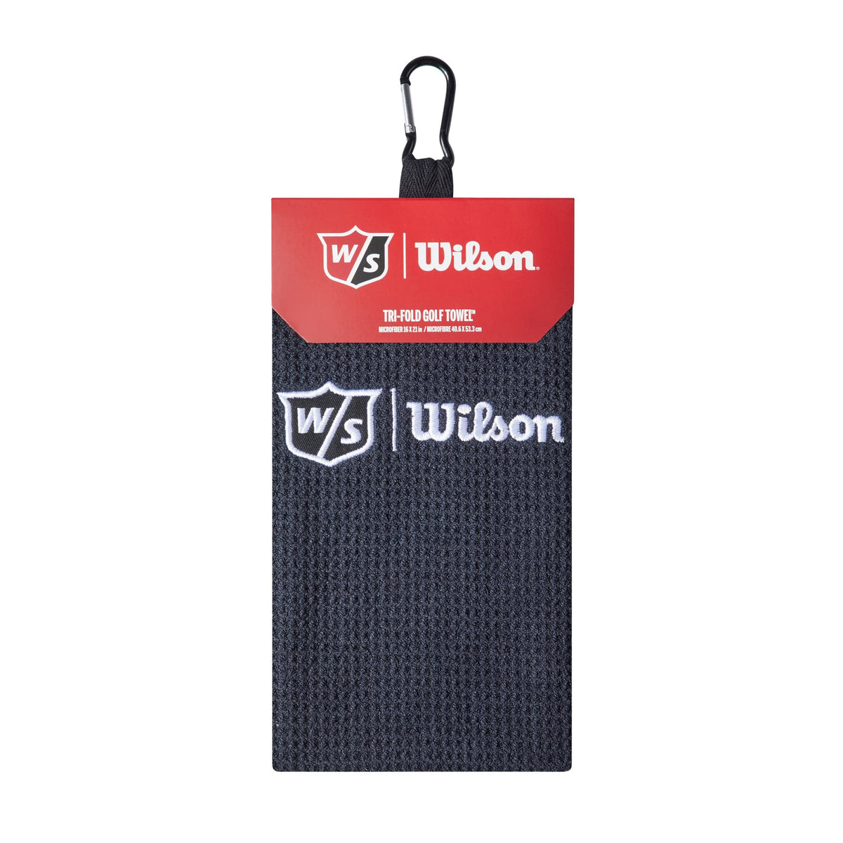 Wilson W/S Tri Fold Towel BL compact fold for travel and quick drying