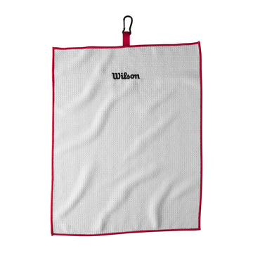 Wilson W/S Tri Fold Towel WH waffle weave texture, quick-drying for workouts