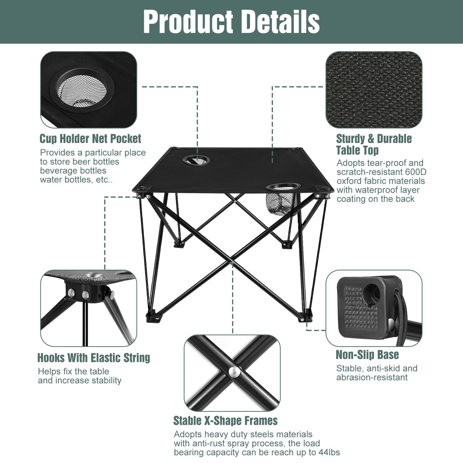 Wilytyres no-tools setup for quick outdoor table assembly