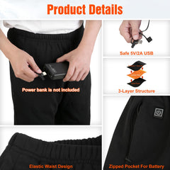 Wilytyres heated pants machine-washable design for easy cleaning
