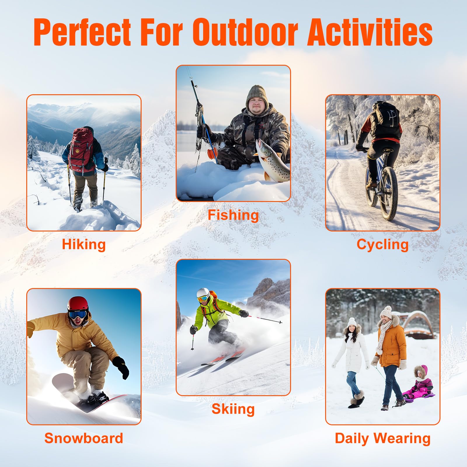 Wilytyres heated pants ideal for skiing and hiking in cold weather