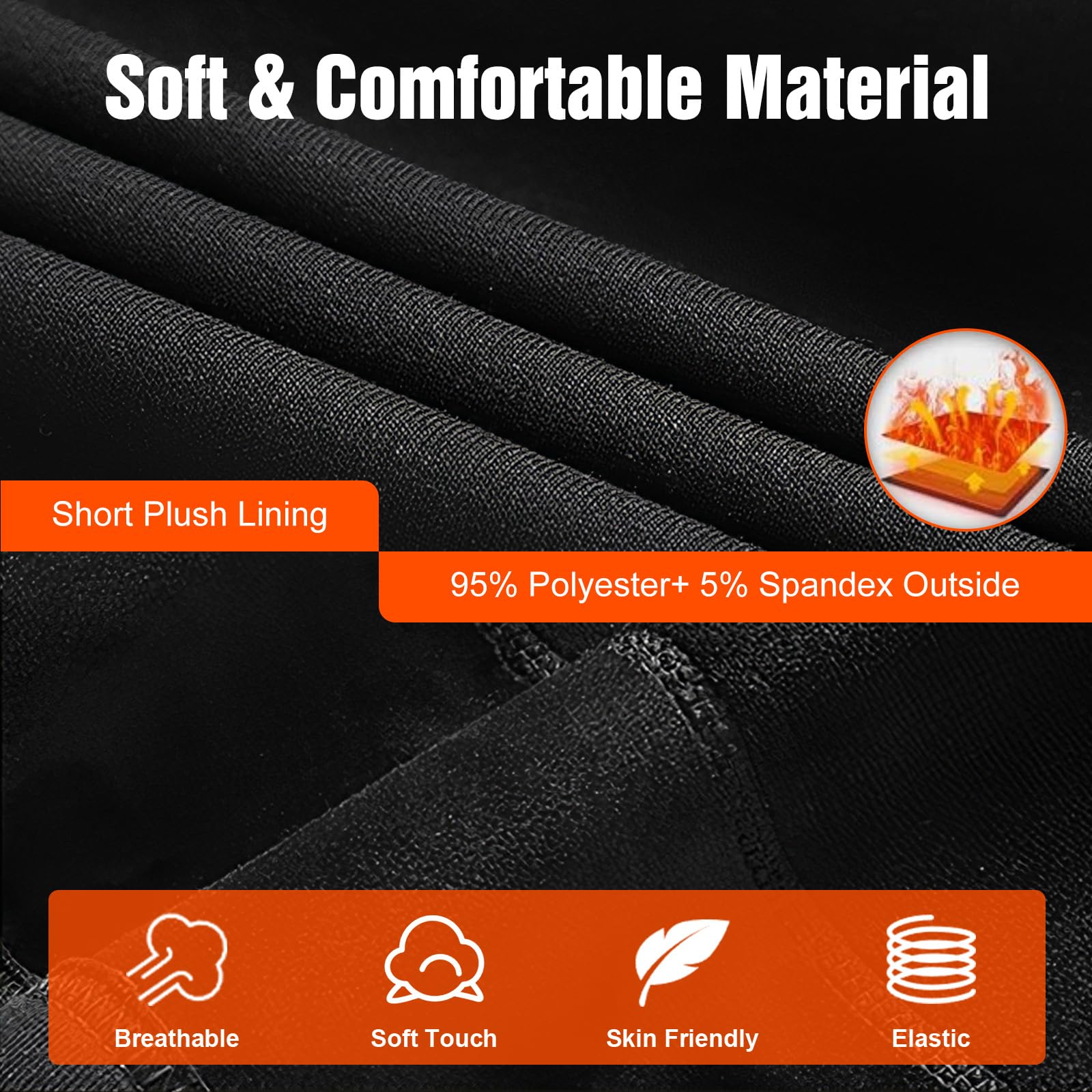 Wilytyres heated pants unisex black fit under everyday outfits