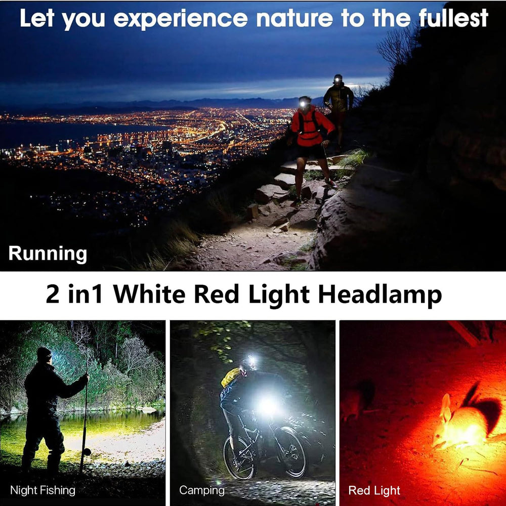 WINDFIRE comfortable nylon strap keeps the headlamp secure during long sessions.