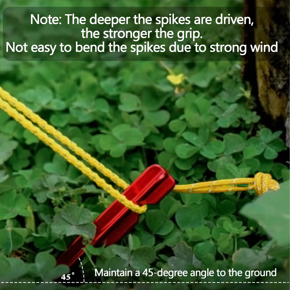 Windhike 3F UL Gear tent stakes measure 15cm for flexible depth in soft soil.