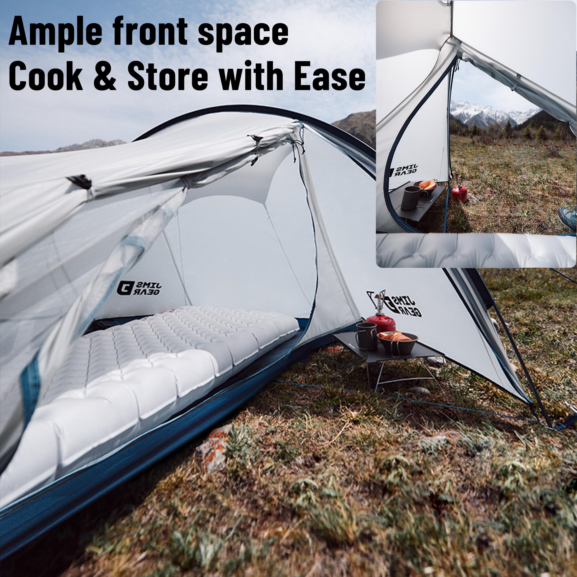 Windhike 8.5mm aluminum tent poles ensure sturdy setup