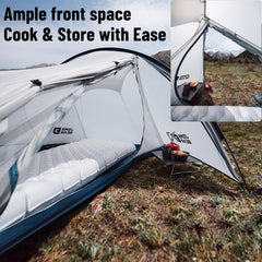 Windhike 8.5mm aluminum tent poles ensure sturdy setup