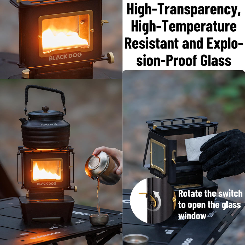 Windhike Blackdog cooking setup demonstrates kettle compatibility for compact meals.