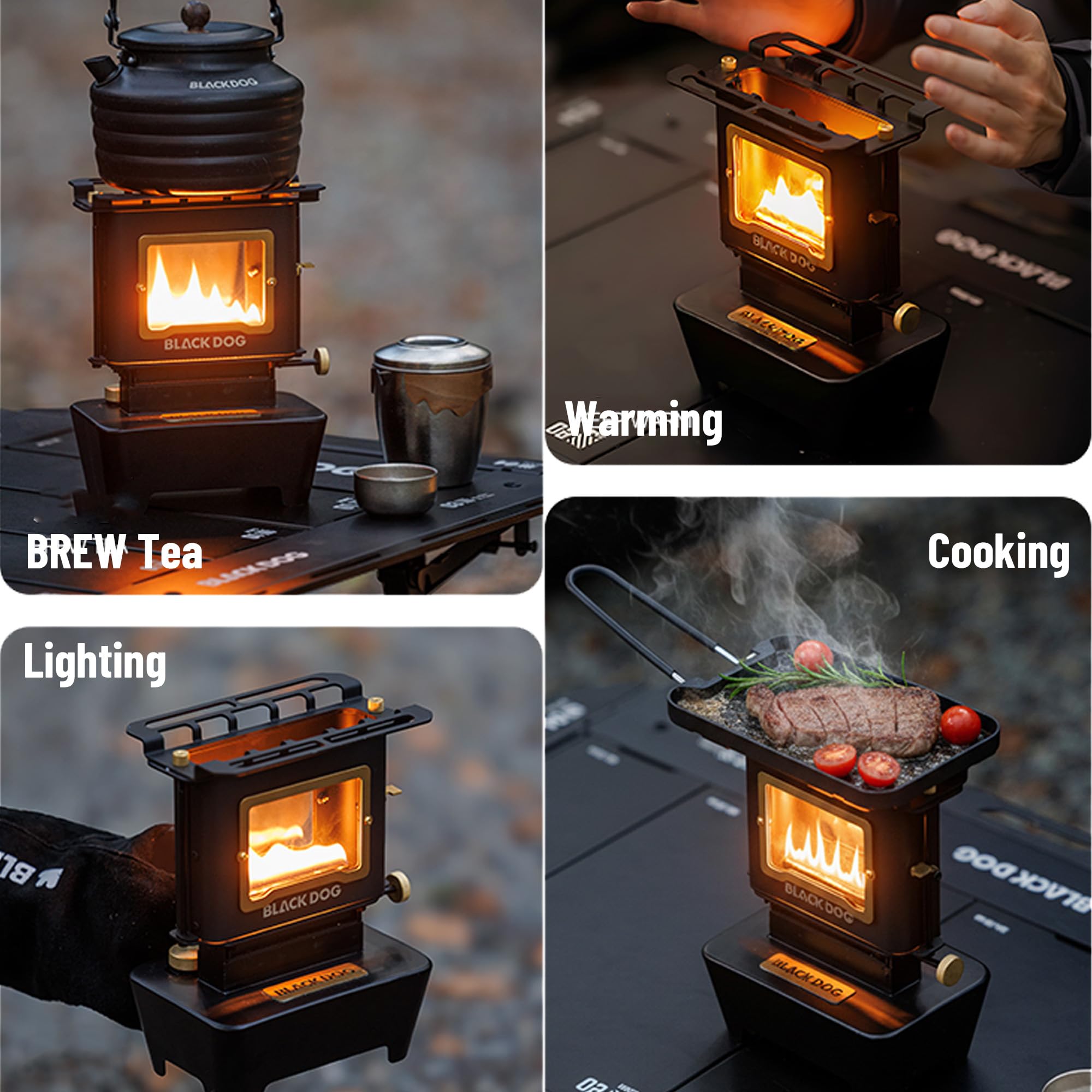 Windhike Blackdog frying pan highlights premium aluminum construction for durability.