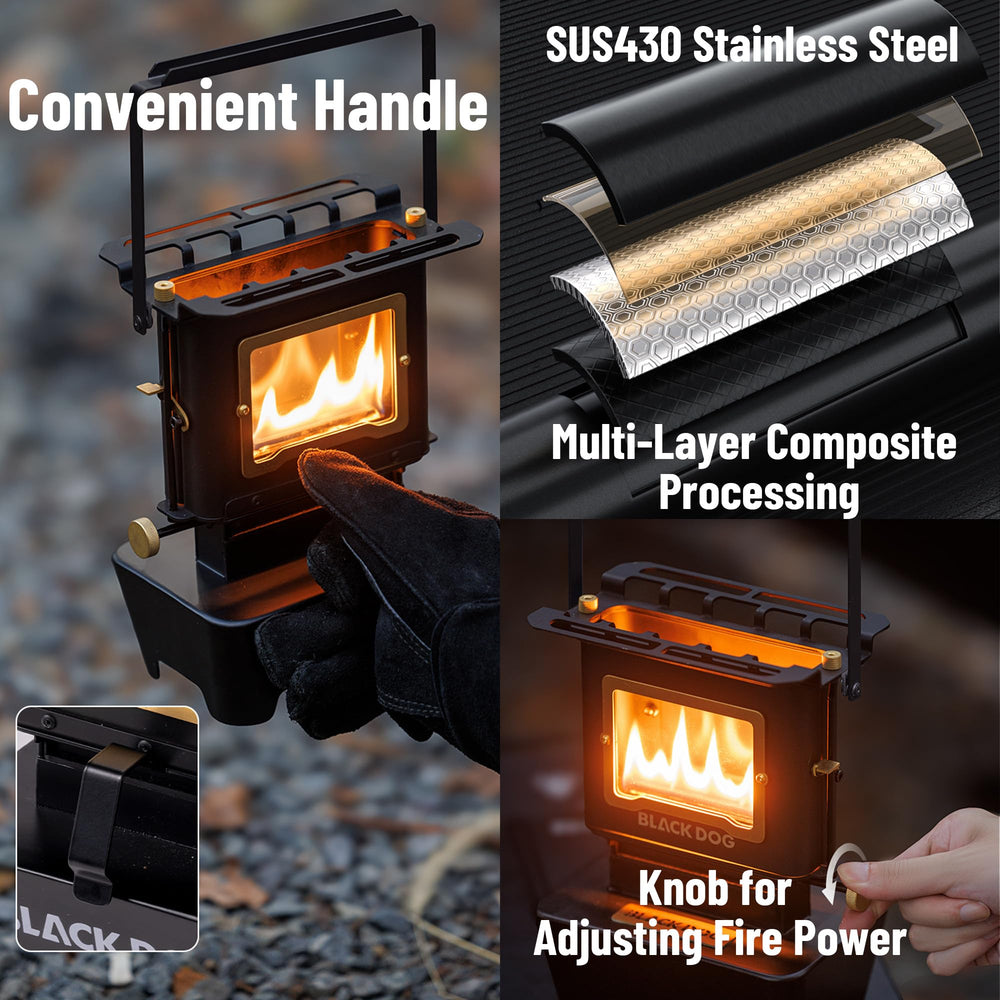 Windhike Blackdog portable handle supports one-handed carrying.