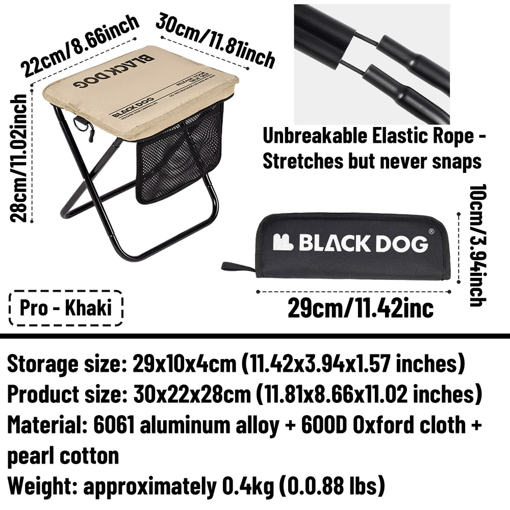 Windhike Blackdog pro khaki color with compact carry pouch.