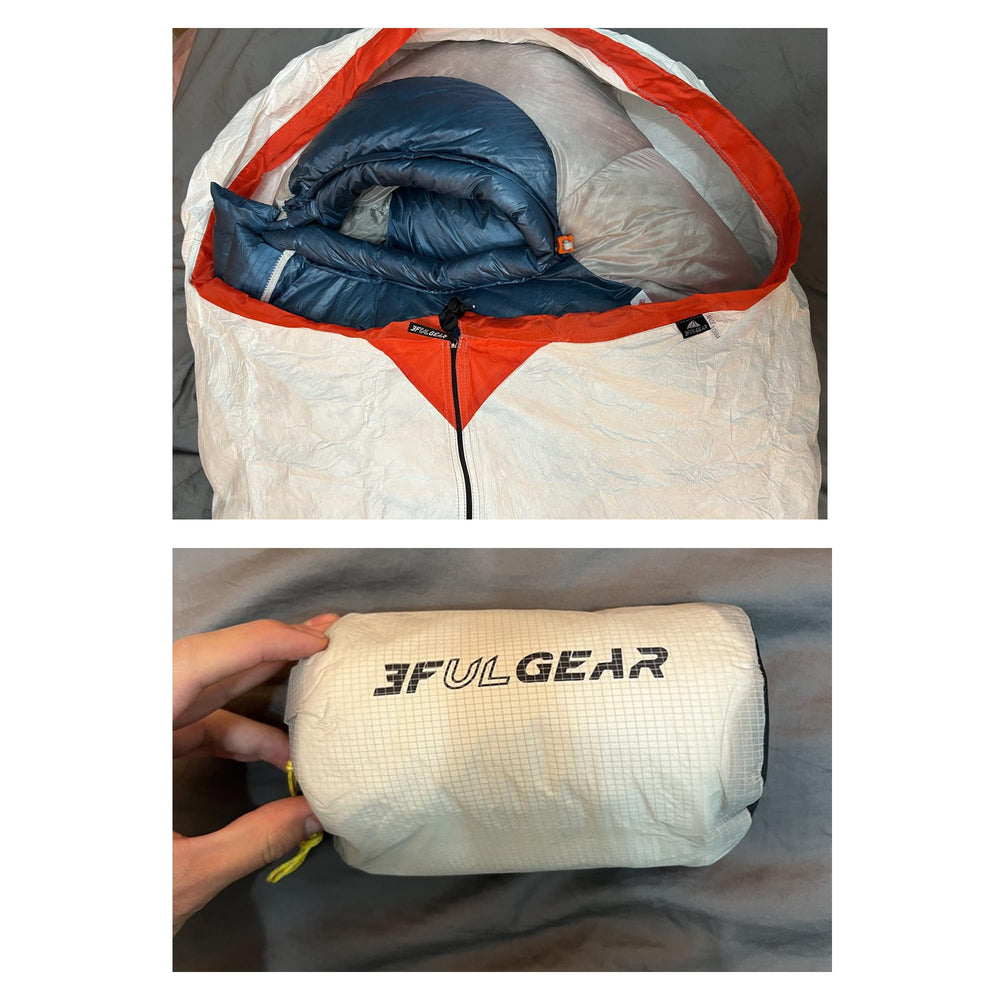Windhike triple-season sleeping bag with double-filled warmth