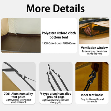 Windhike Dune door in use with tent setup for camping.