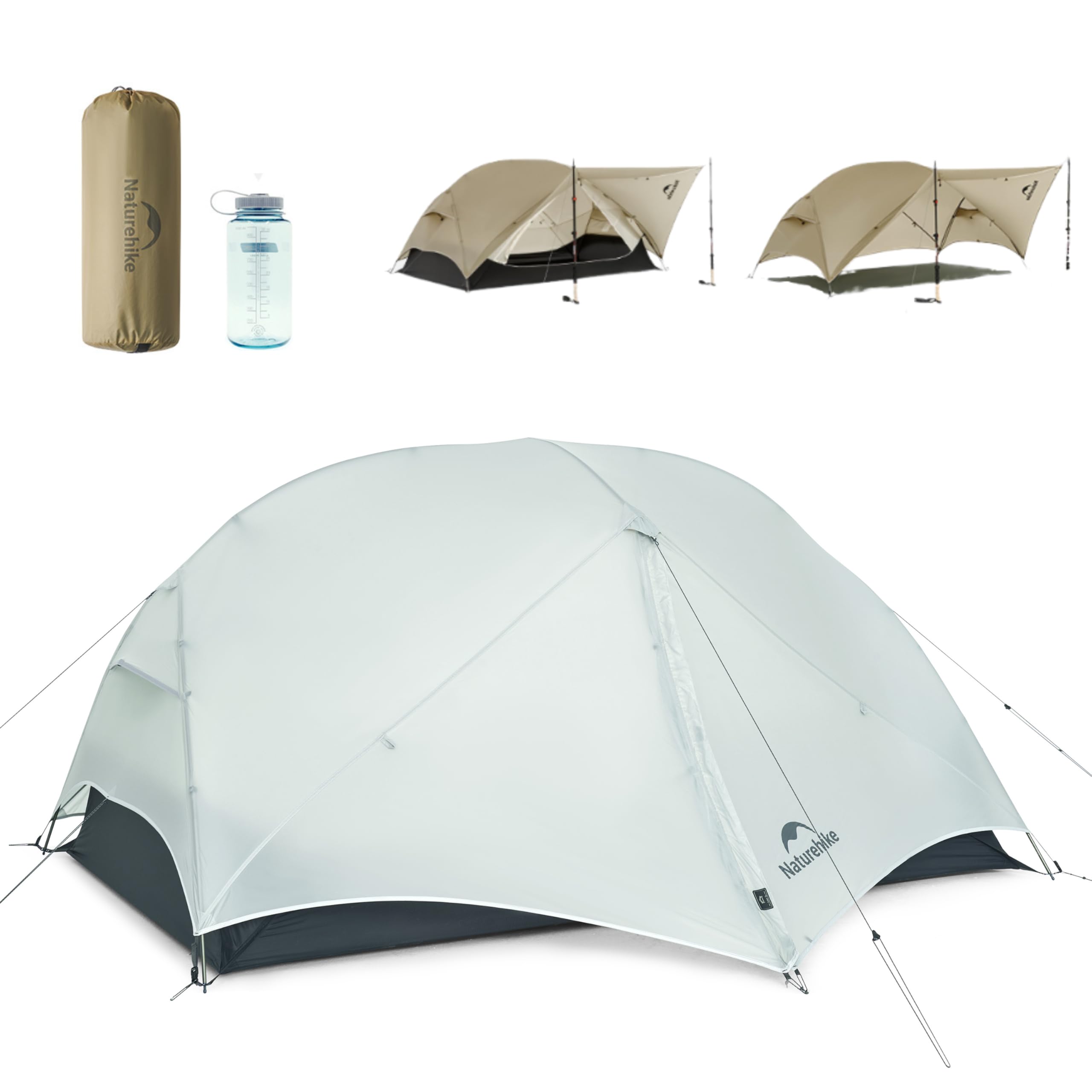 Windhike Mongar UL tent with front porch access for quick gear shelter.
