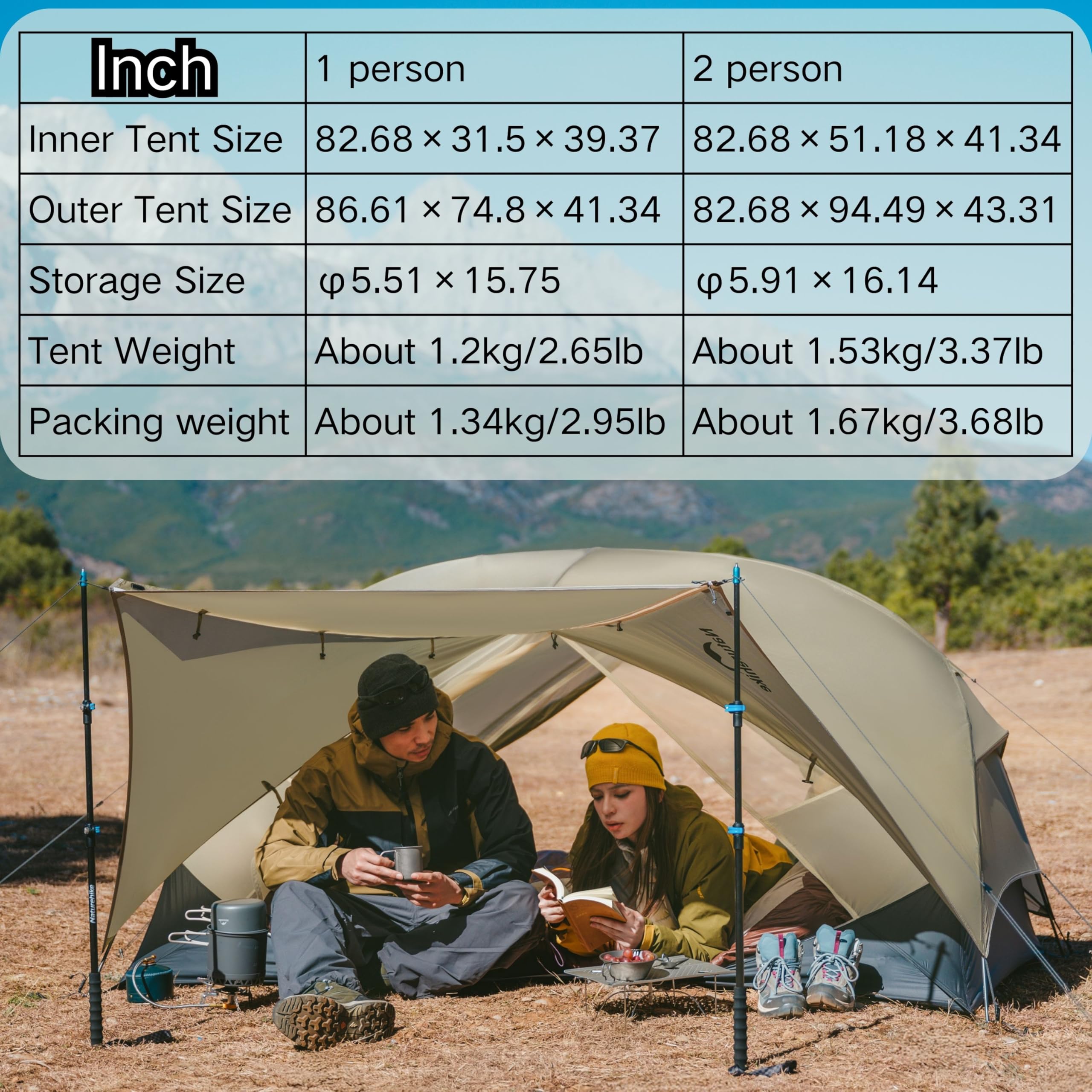 Windhike Mongar UL tent packs light for backpacking adventures.