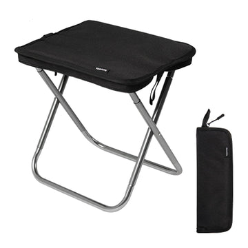 Windhike Naturehike 11in ultralight stool folded compactly for travel.