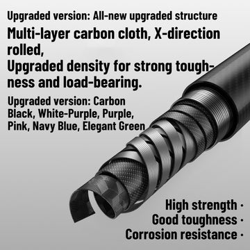 Windhike trekking pole extended to show reach on rugged trail