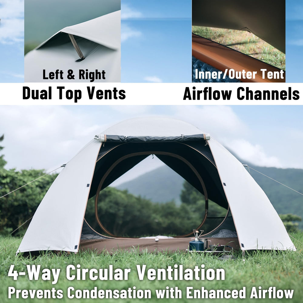 Windhike Naturehike Cloud River Tent double doors optimize access and airflow.
