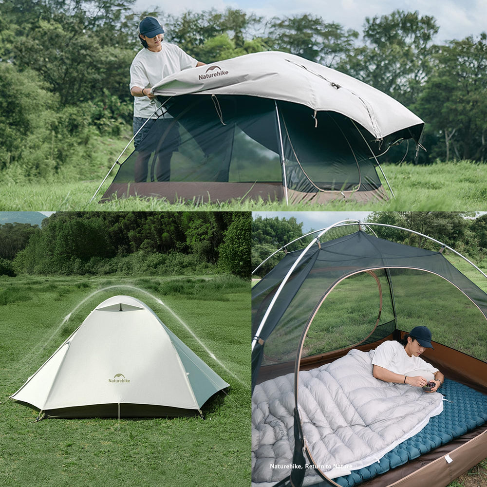 Windhike Naturehike Cloud River Tent includes stakes and storage bags.