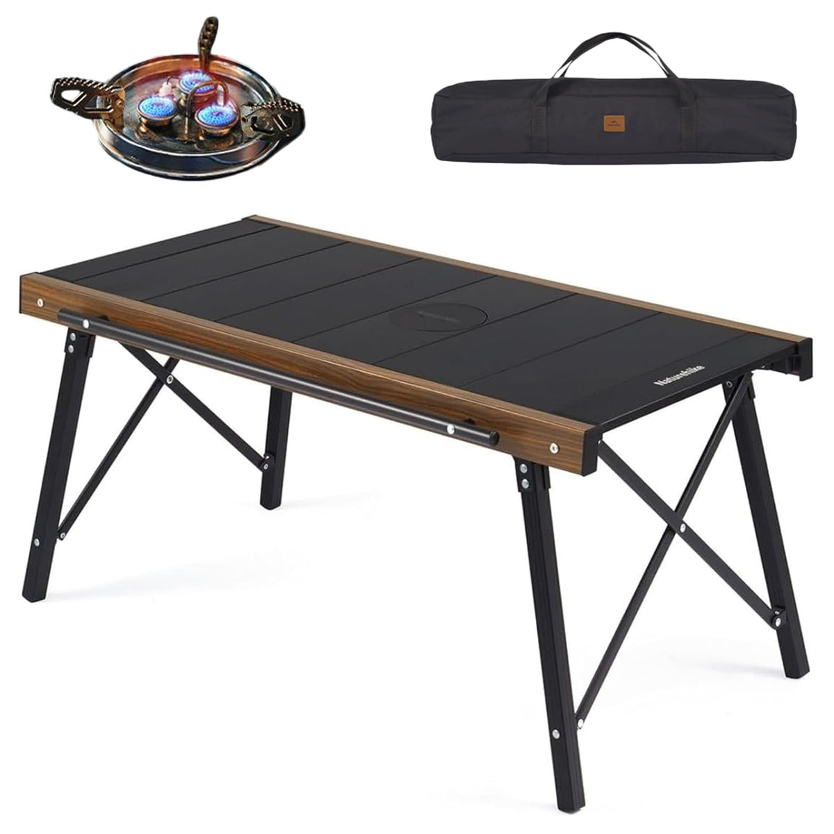 Windhike Naturehike foldable table assembly shows quick outdoor setup for dining