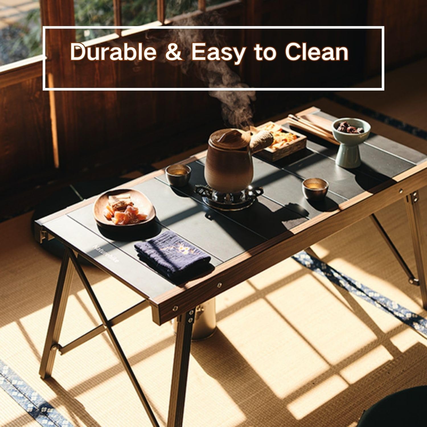 Windhike Naturehike foldable table made of durable materials withstands weather