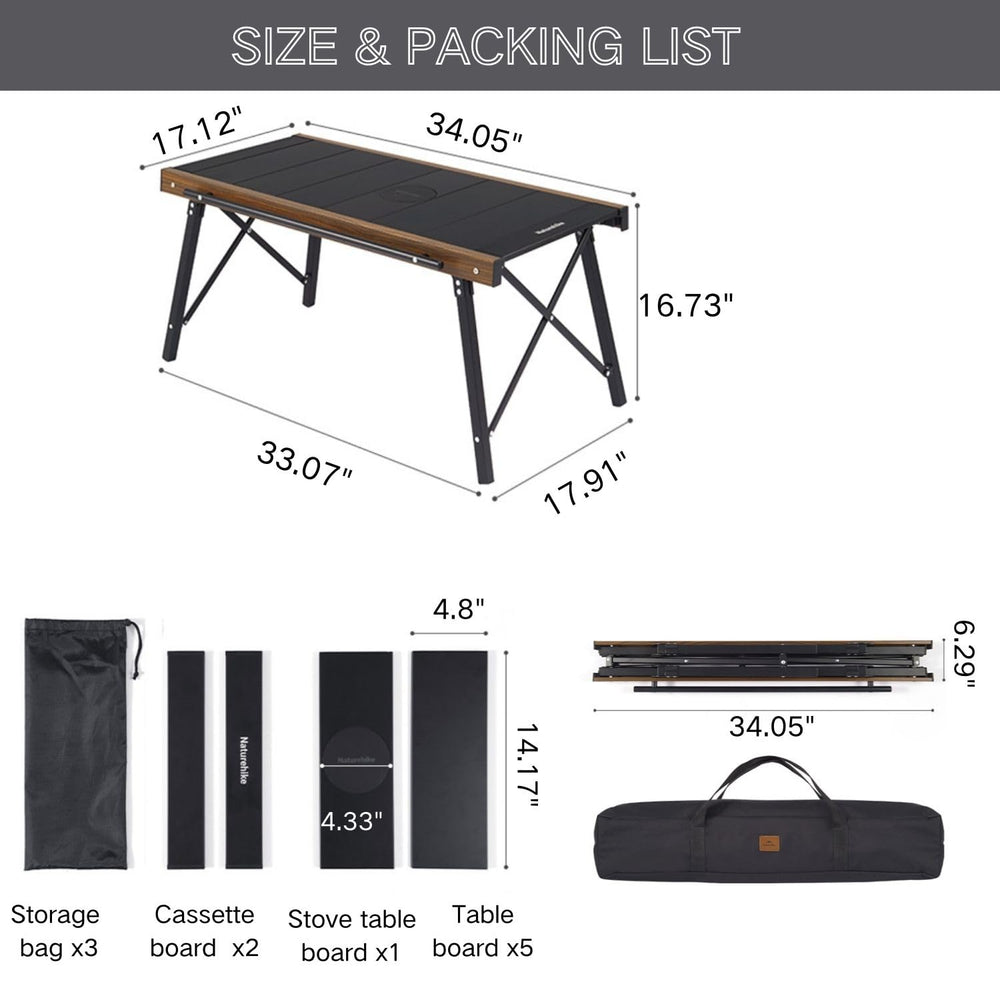 Windhike Naturehike foldable table legs setup highlights stable frame for cooking
