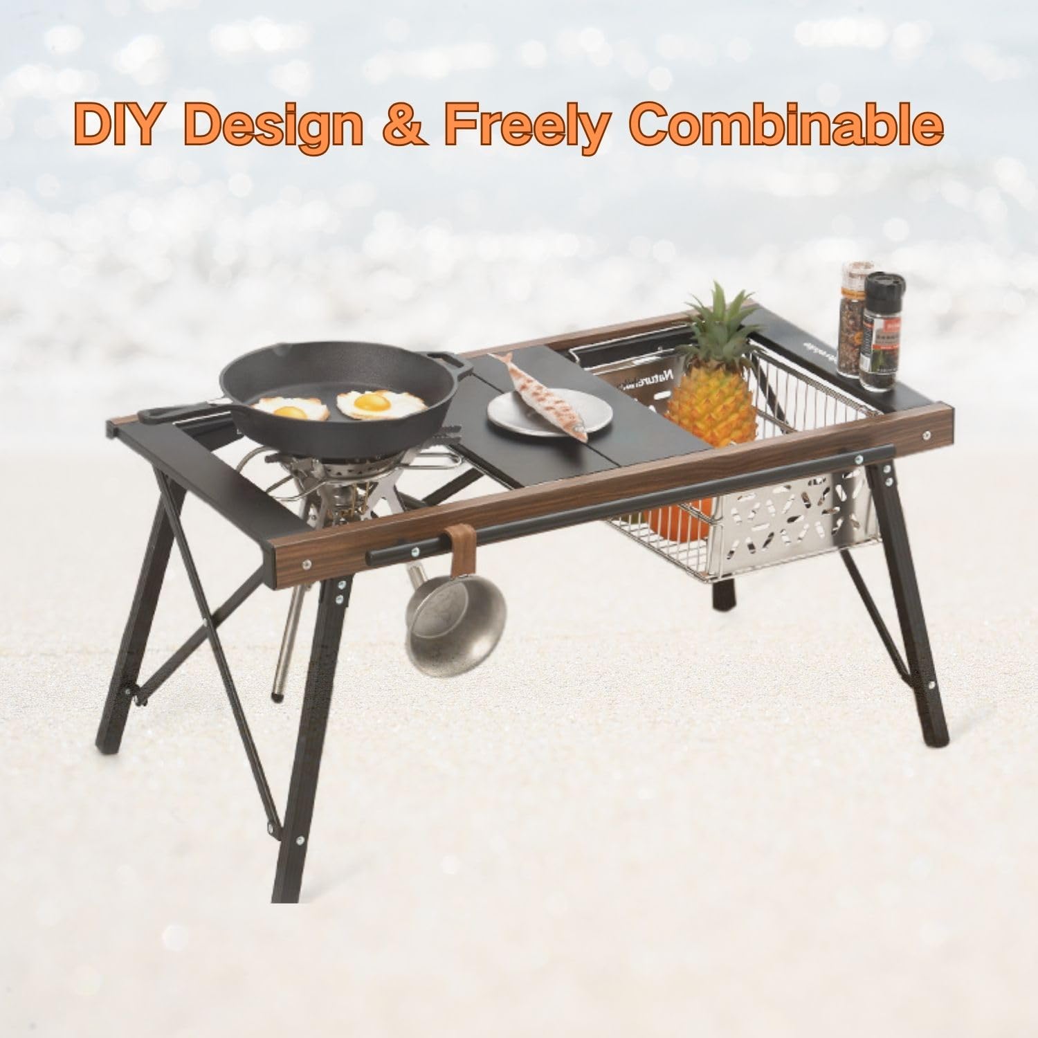 Windhike Naturehike foldable table surface ready for camping prep and meals