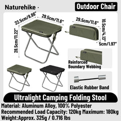 Windhike Naturehike folding stool in use at a campsite
