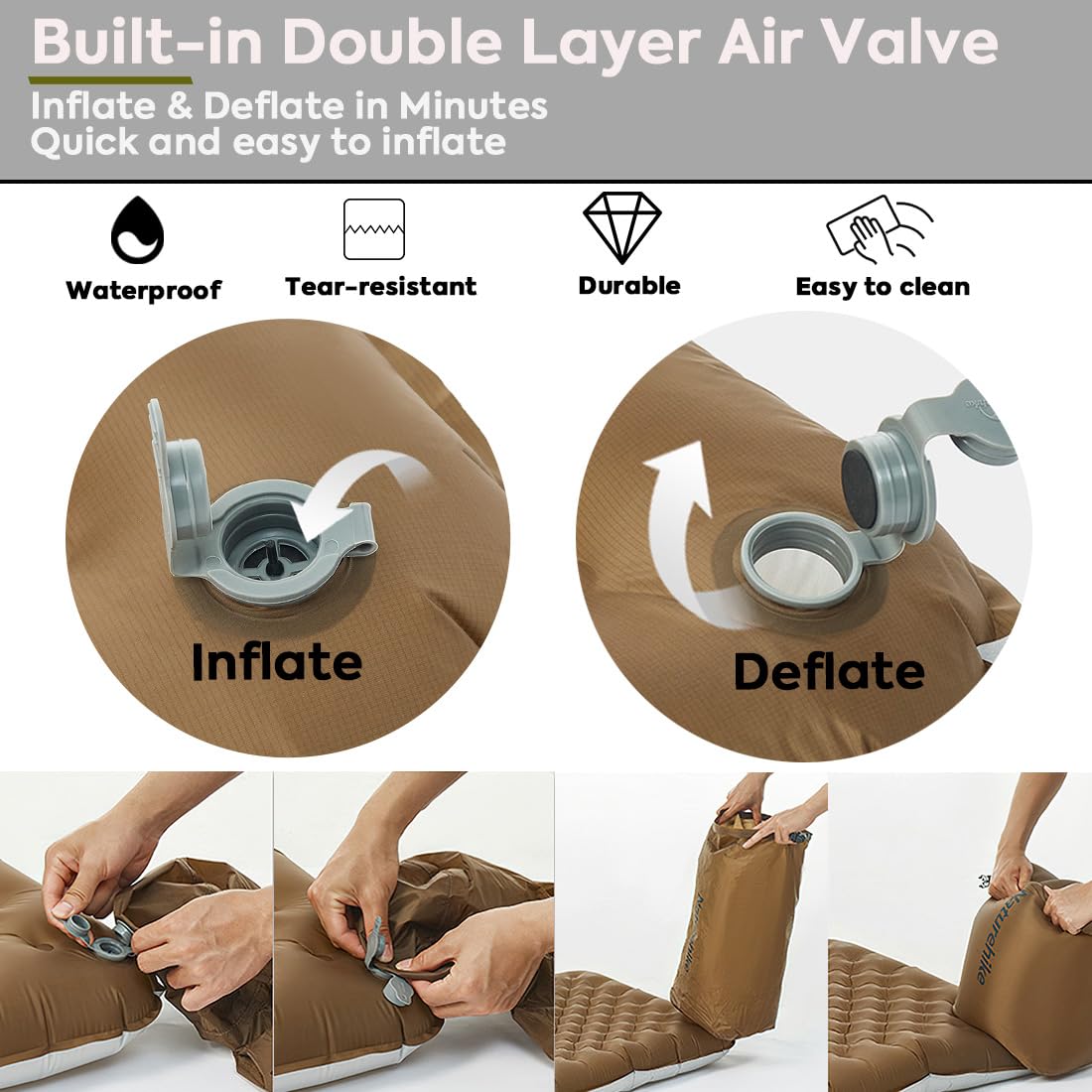 Multi-point support design provides soft, stable rest on rough surfaces.