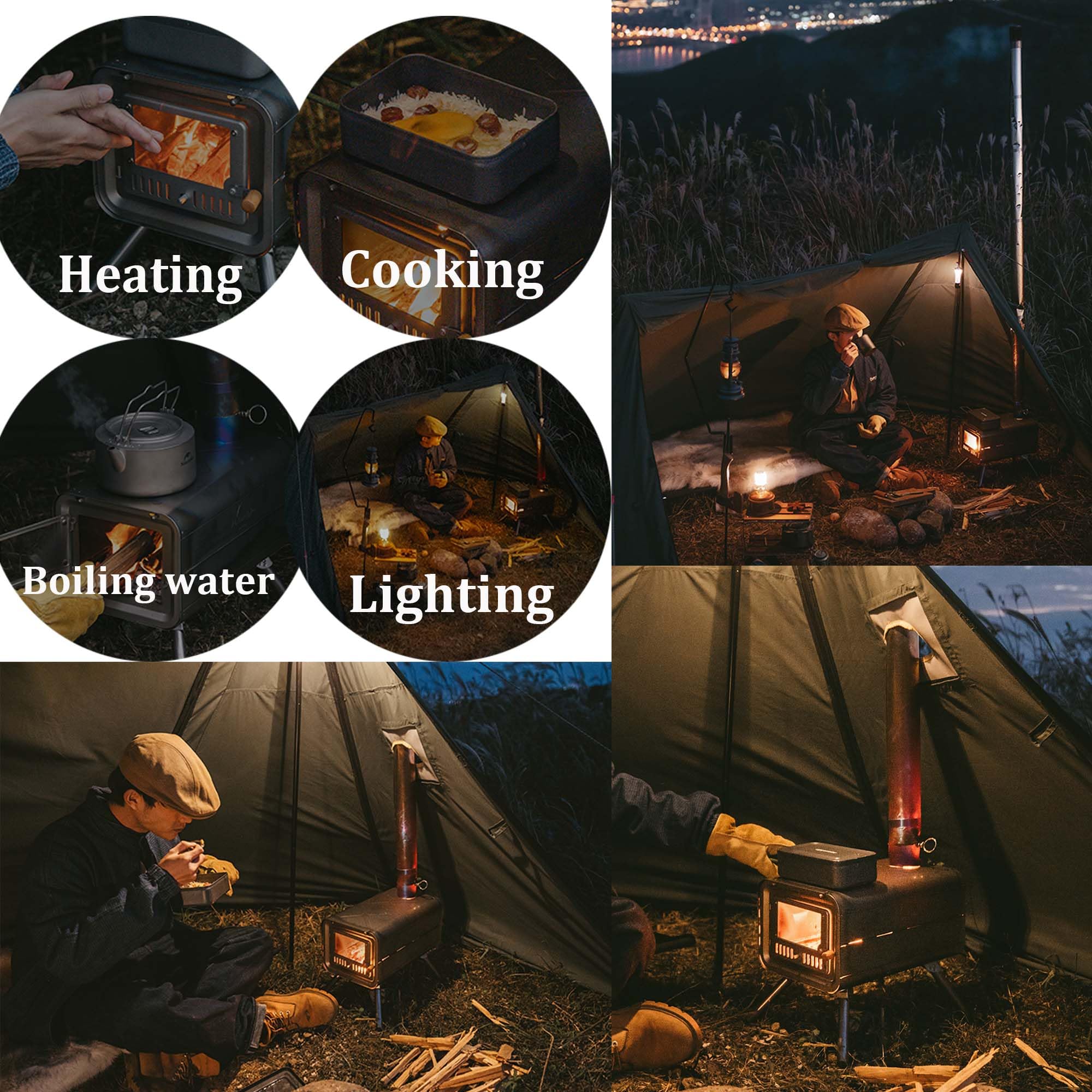 Windhike Naturehike Pure Titanium stove compact packaging dimensions for travel.