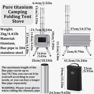 Windhike Naturehike Pure Titanium stove packed with bag for simple transport.