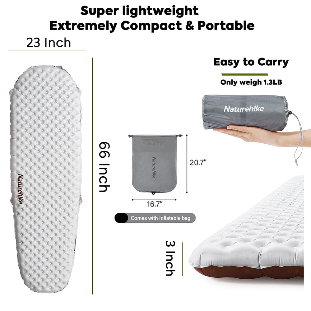 Windhike Naturehike sleeping pad packed compactly for backpacking convenience