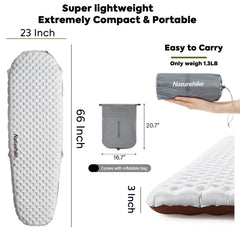 Windhike Naturehike sleeping pad packed compactly for backpacking convenience