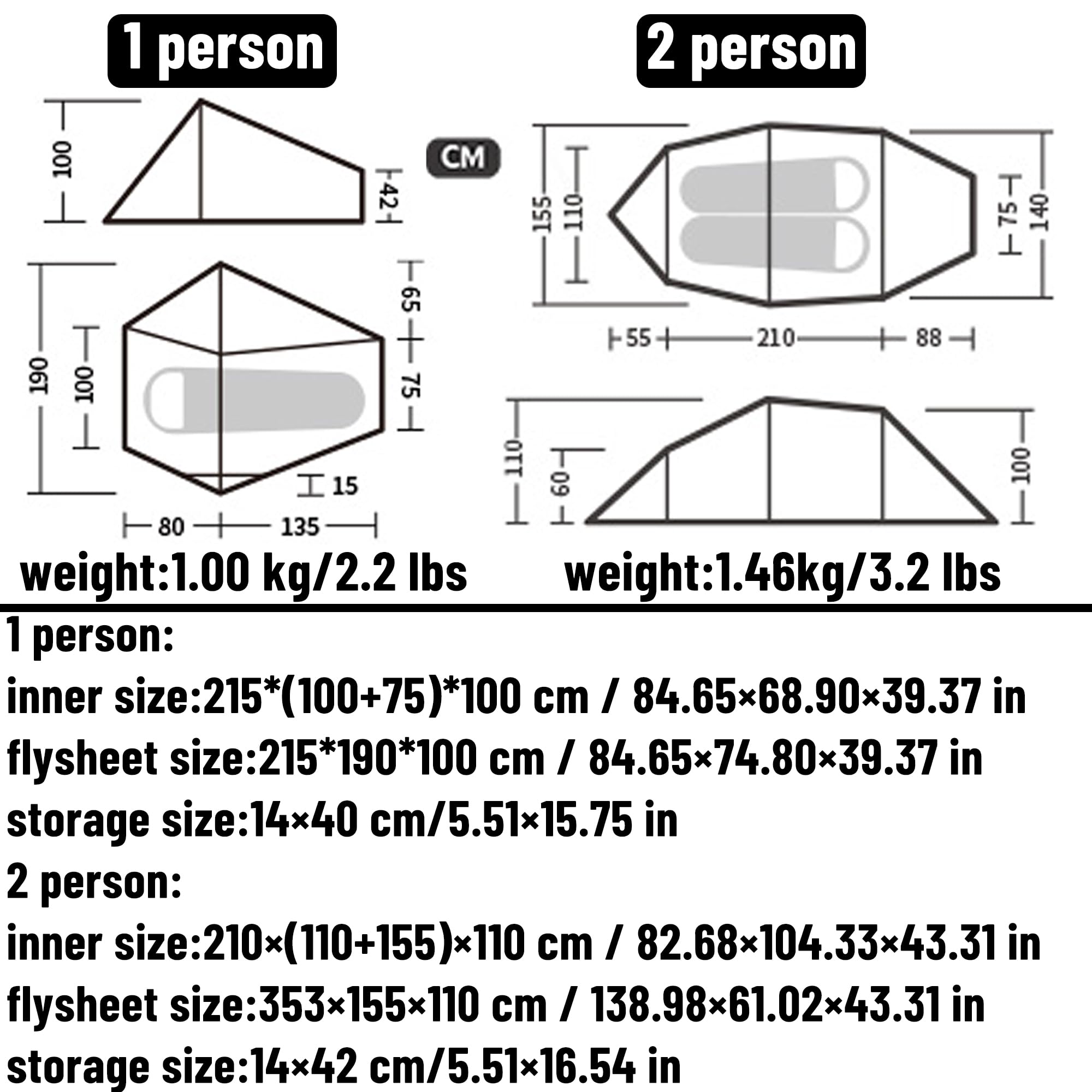 Windhike tunnel tent suitable for three-season camping