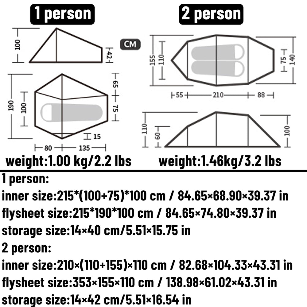 Windhike tunnel tent suitable for three-season camping