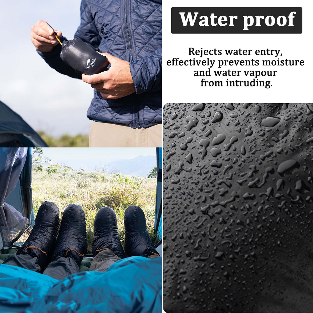 Windhike Naturehike booties stored in a drawstring pouch for camping