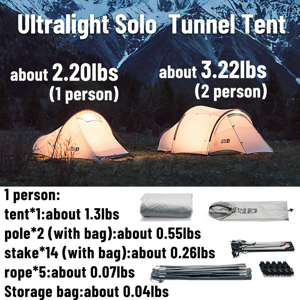 Windhike Naturehike ultralight solo tent vestibule storage for gear