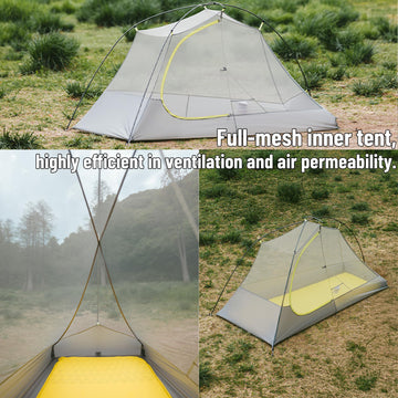 Windhike Star Trail EXT rainfly demonstrates 1500 mm waterproofing for wet conditions.