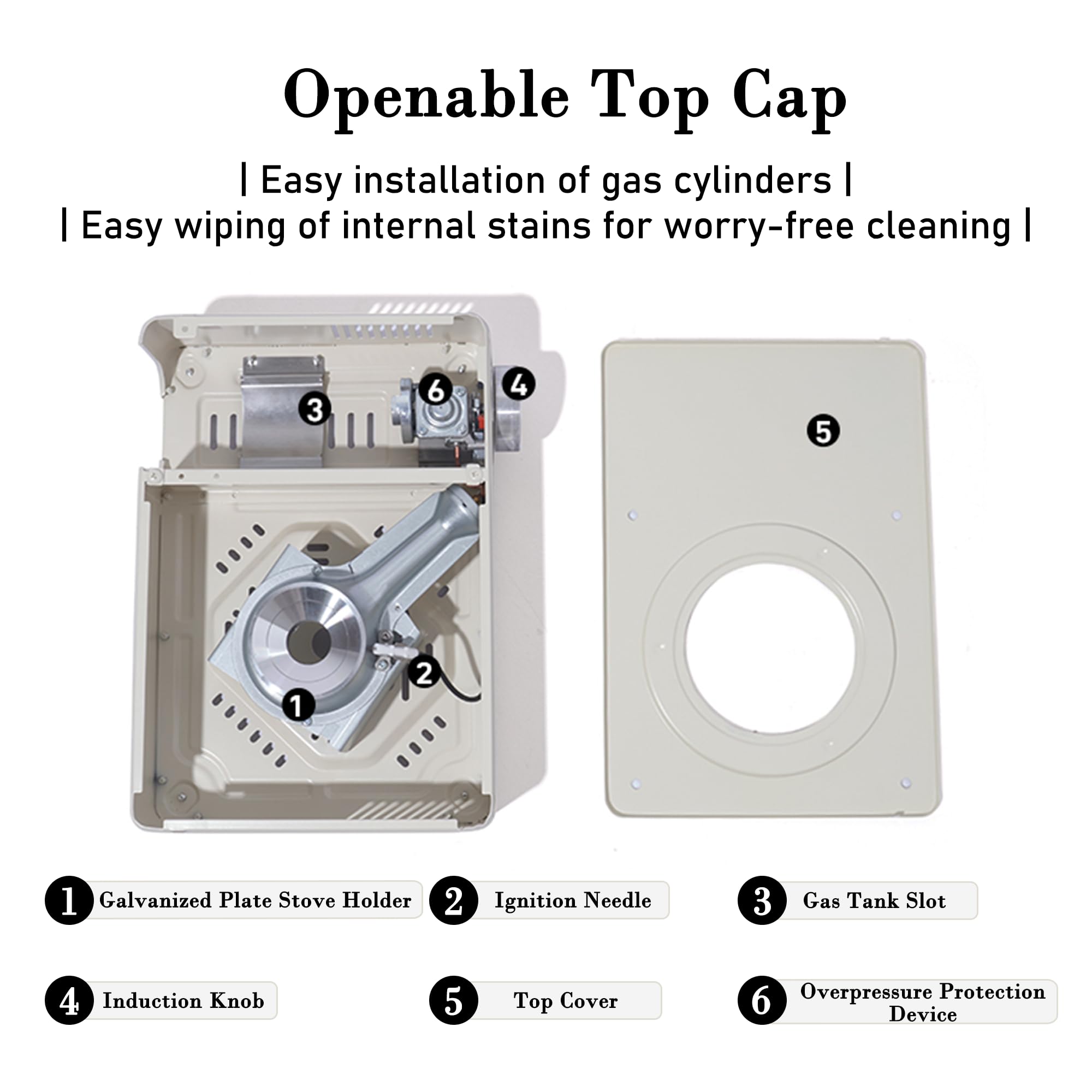 Windhike aluminum head and galvanized body ensure durable camp performance.
