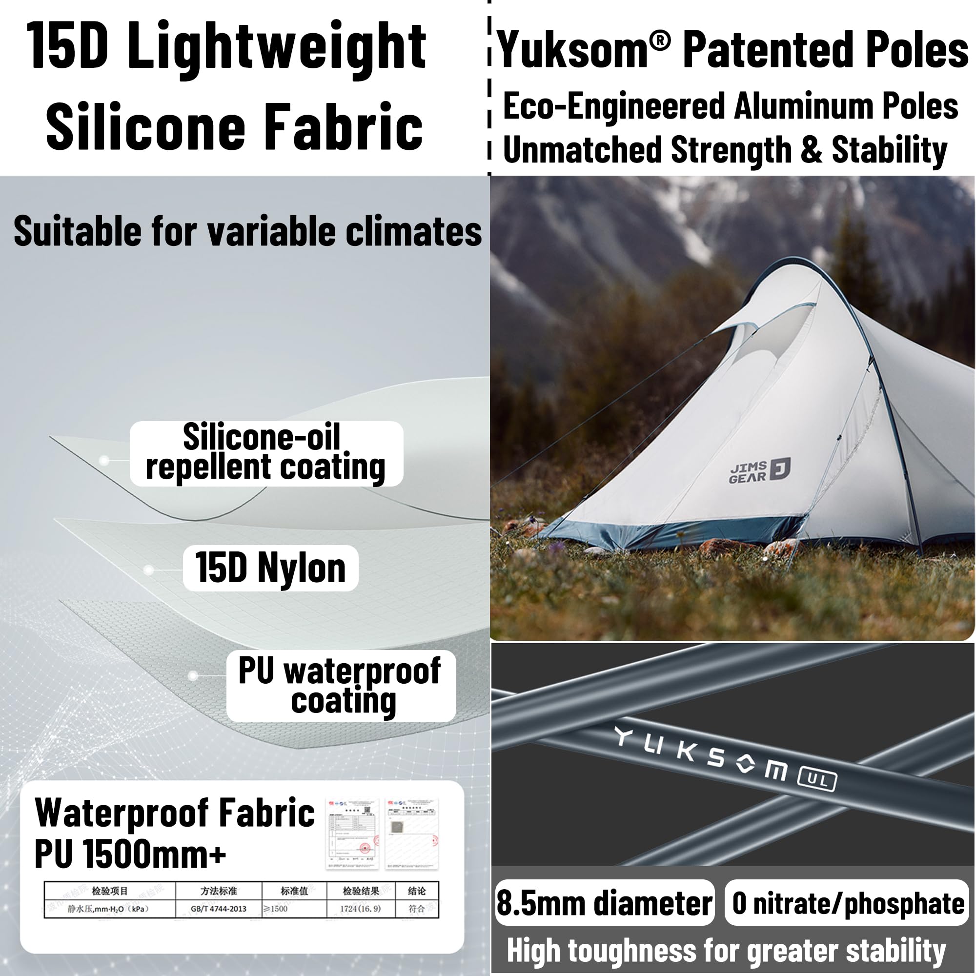 Windhike tunnel tent waterproof outer shell protects against rain