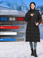 Windpost jacket showing eight heating zones on the sleeve area.