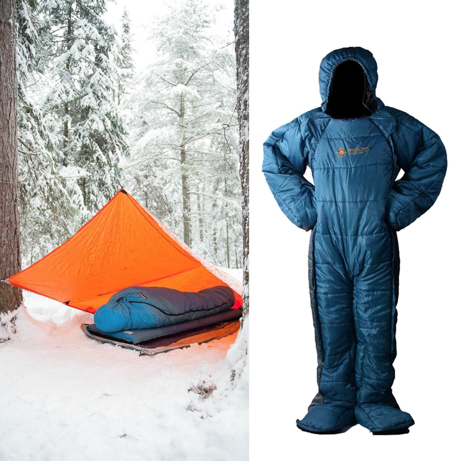 Windproof Temporary Rest Bag double zipper demonstrates moisture-blocking closure for reliable warmth.