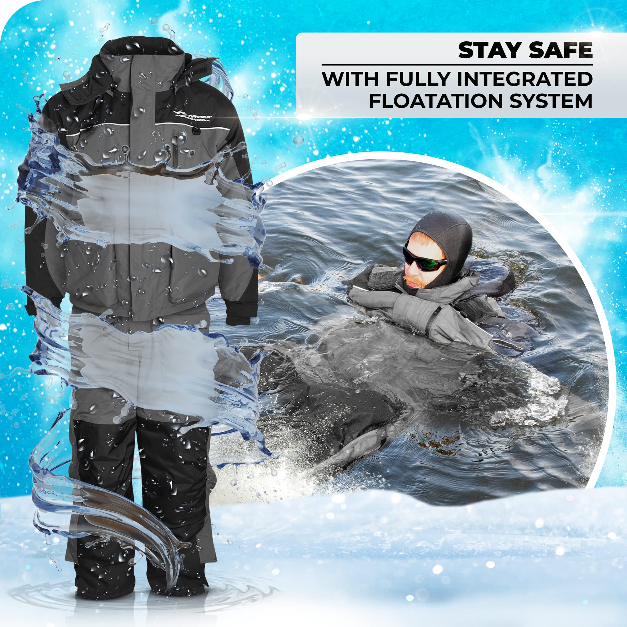 Jacket interior with large mesh pockets, chest pocket and hand warmer pockets