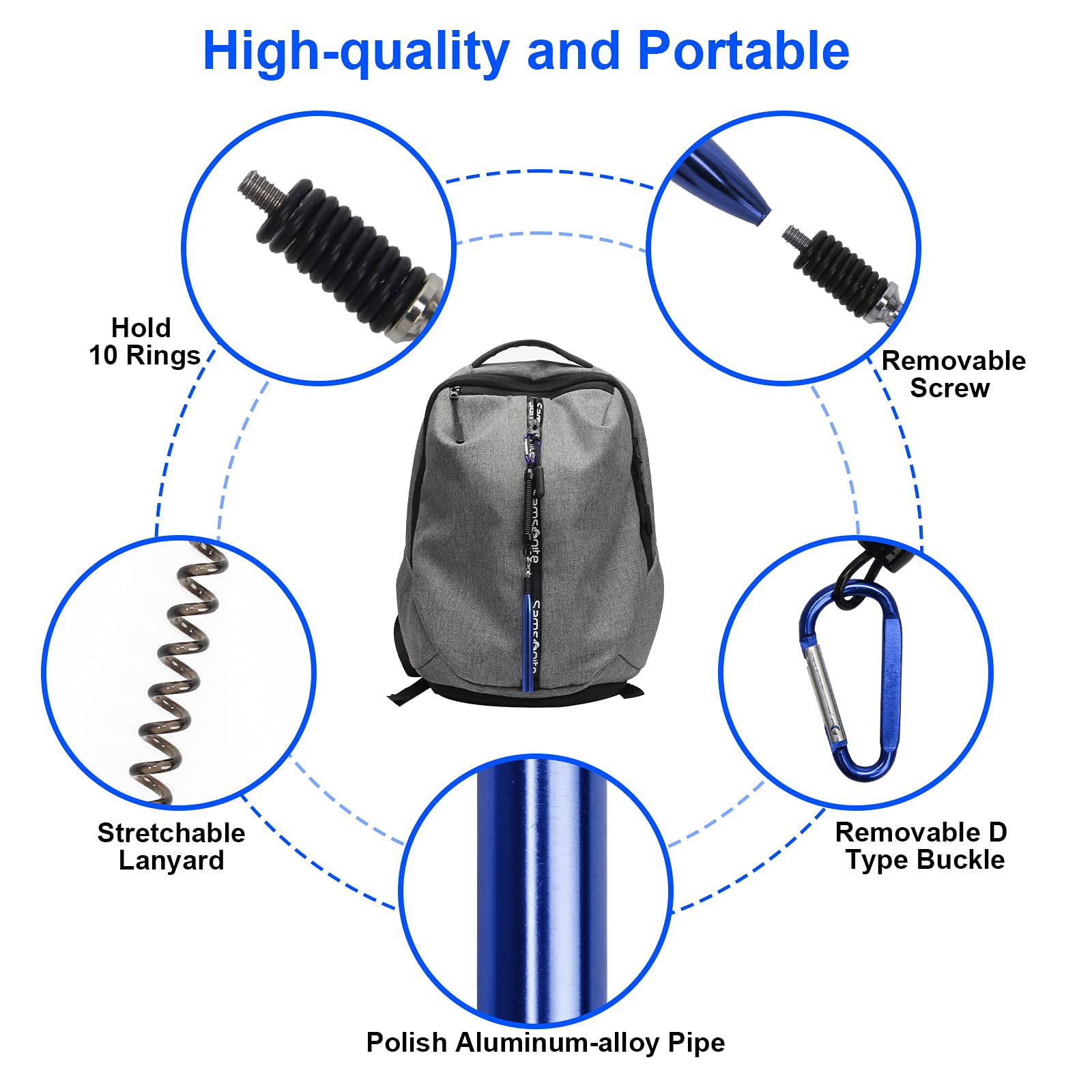 Elastic lanyard and detachable buckle clip for portability
