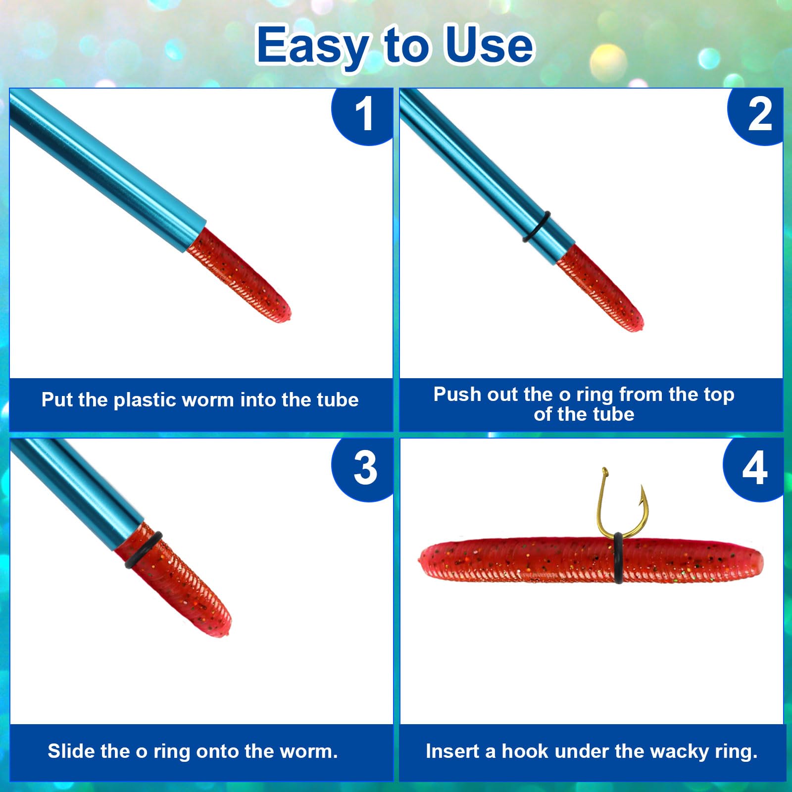 Wacky Rig Tool with worm and attachment clip