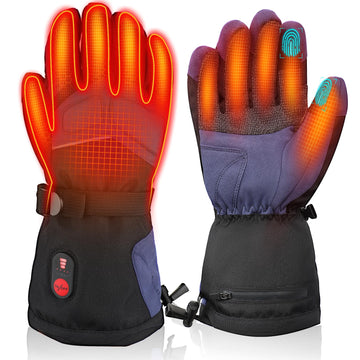 WINGLEOV heated winter work gloves front view showing warm, dry hands in cold conditions