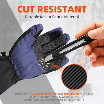 WINGLEOV heated gloves side profile highlighting protective back and flexible movement